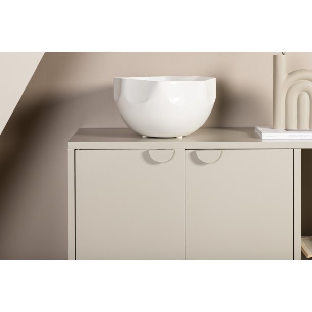 Wells - Skab i beige metal, 100 x 110 cm.