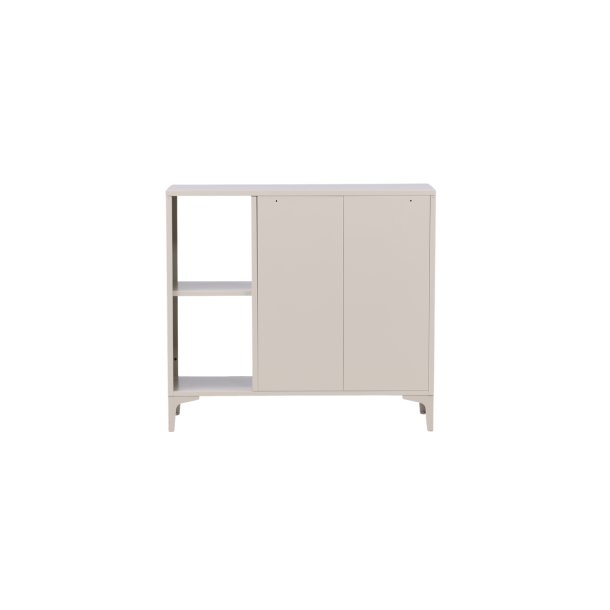 Wells - Skab i beige metal, 100 x 110 cm.