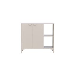 Wells - Skab i beige metal, 100 x 110 cm.