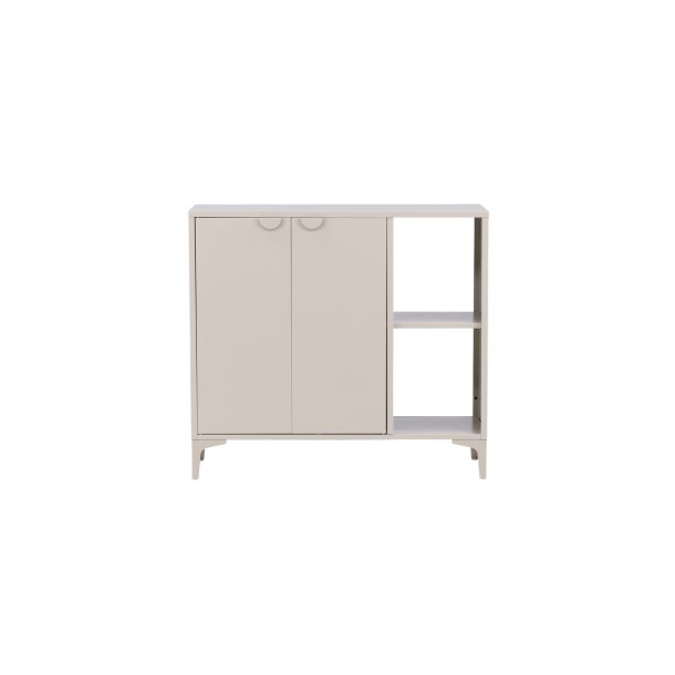 Wells - Skab i beige metal, 100 x 110 cm.