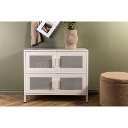 On-side - Skab i hvidt industrielt design, 75 x 90 cm.