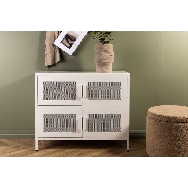 On-side - Skab i hvidt industrielt design, 75 x 90 cm.