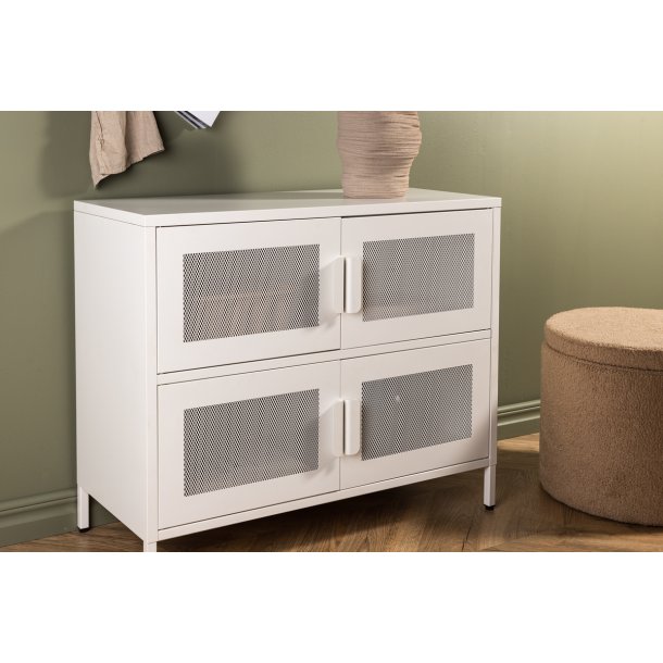 On-side - Skab i hvidt industrielt design, 75 x 90 cm.