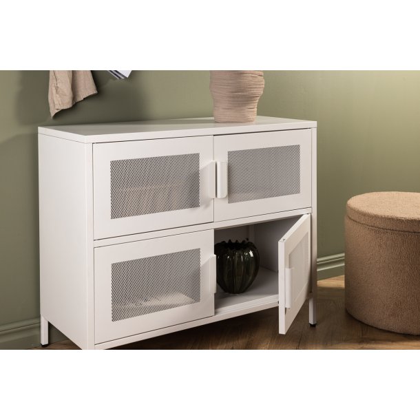 On-side - Skab i hvidt industrielt design, 75 x 90 cm.