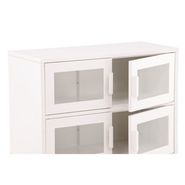 On-side - Skab i hvidt industrielt design, 75 x 90 cm.