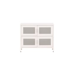 On-side - Skab i hvidt industrielt design, 75 x 90 cm.