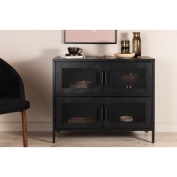 On-side - Skab i sort industrielt design, 75 x 90 cm.