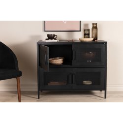 On-side - Skab i sort industrielt design, 75 x 90 cm.