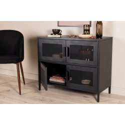 On-side - Skab i sort industrielt design, 75 x 90 cm.