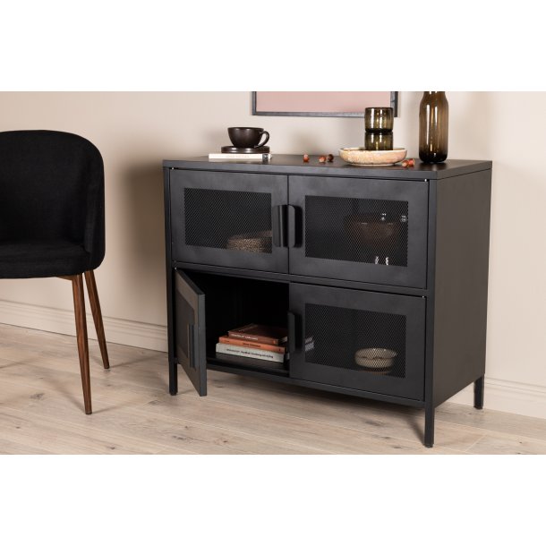 On-side - Skab i sort industrielt design, 75 x 90 cm.