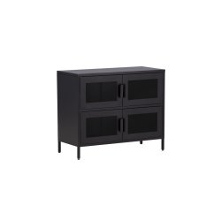 On-side - Skab i sort industrielt design, 75 x 90 cm.