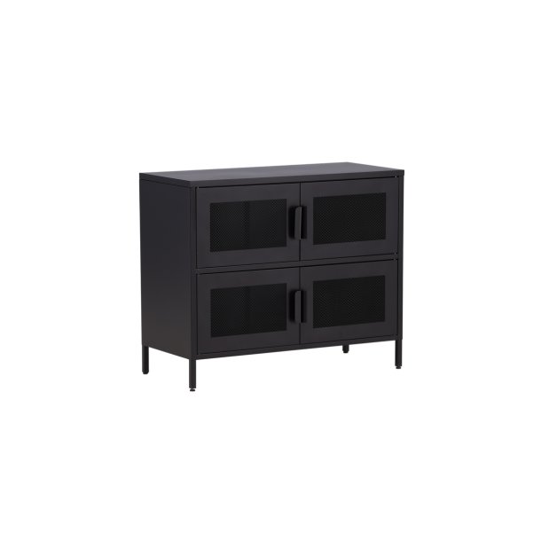 On-side - Skab i sort industrielt design, 75 x 90 cm.