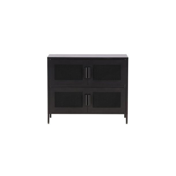 On-side - Skab i sort industrielt design, 75 x 90 cm.