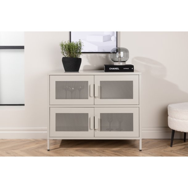 On-side - Skab i beige industrielt design, 75 x 90 cm.