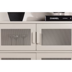 On-side - Skab i beige industrielt design, 75 x 90 cm.