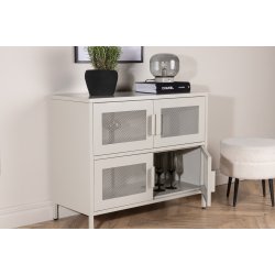 On-side - Skab i beige industrielt design, 75 x 90 cm.