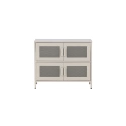 On-side - Skab i beige industrielt design, 75 x 90 cm.