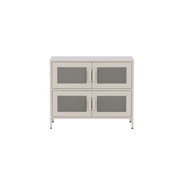 On-side - Skab i beige industrielt design, 75 x 90 cm.