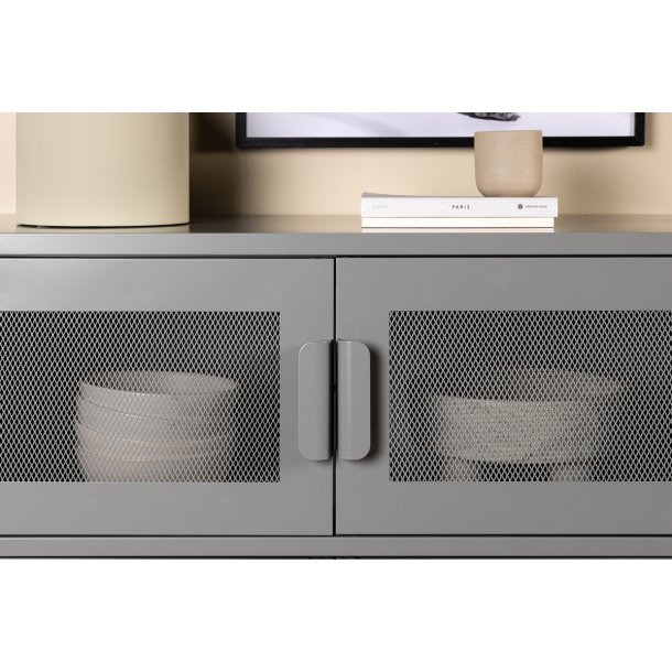 On-side - Skab i lysegr industrielt design, 75 x 90 cm.