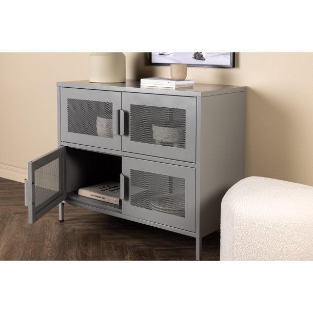 On-side - Skab i lysegr industrielt design, 75 x 90 cm.