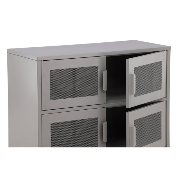 On-side - Skab i lysegr industrielt design, 75 x 90 cm.