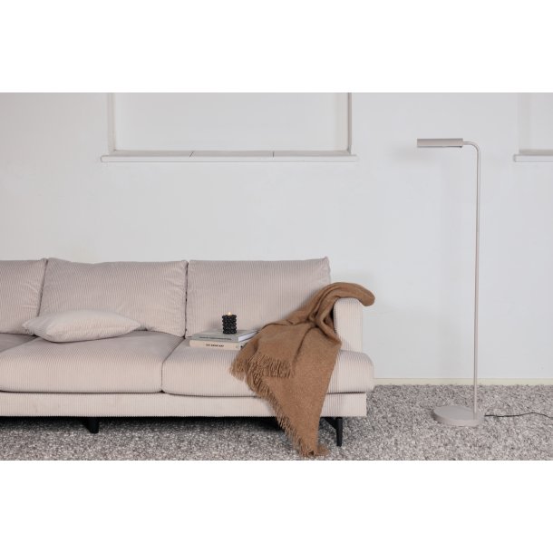 Conner - Gulvlampe i beige metal