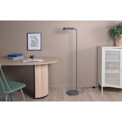 Conner - Gulvlampe i mrkegr metal