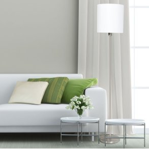  Taylor - golvlampa i stl och vitt tyg