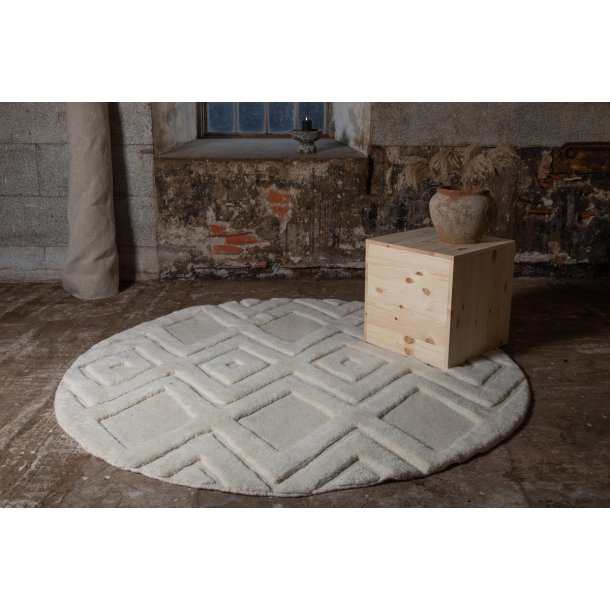 Texmas - Tppe, diameter 200 cm., to valgfrie farver, uld