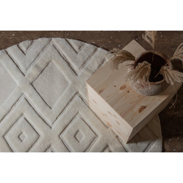 Texmas - Tppe, diameter 200 cm., to valgfrie farver, uld