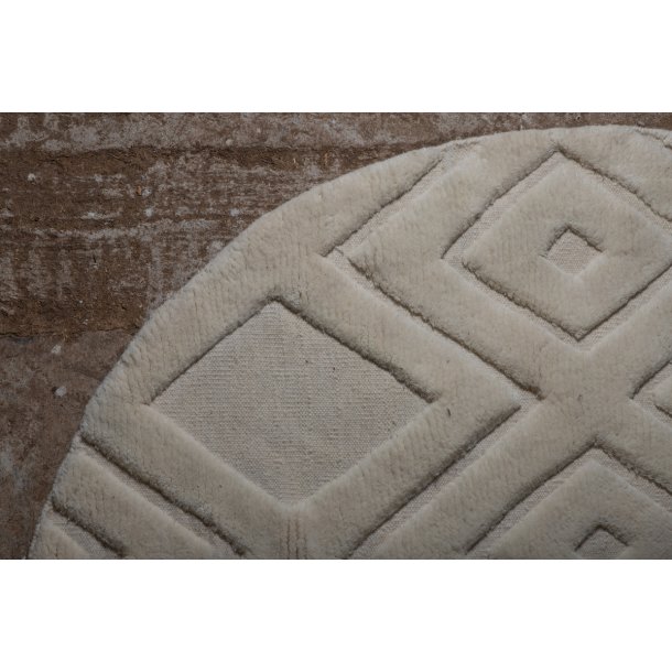 Texmas - Tppe, diameter 200 cm., to valgfrie farver, uld