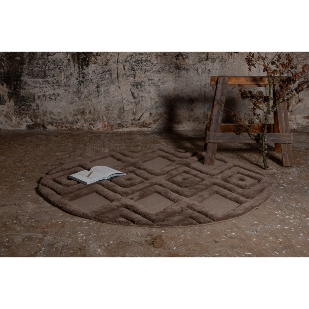 Texmas - Tppe, diameter 200 cm., to valgfrie farver, uld