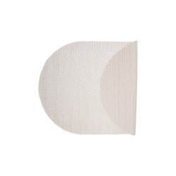 Frosty- Tppe i hvid polypropen, oval 240 x 340 cm.