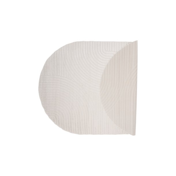 Frosty- Tppe i hvid polypropen, oval 240 x 340 cm.