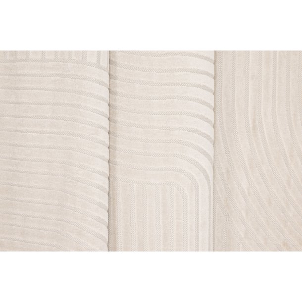 Frosty- Tppe i hvid polypropen, oval 240 x 340 cm.