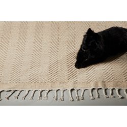 Bifrost - Tppe i beige uld, 250 x 350 cm.