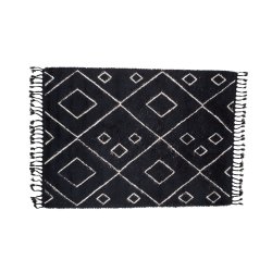 Nighty- Tppe i sort uld, 250 x 350 cm.