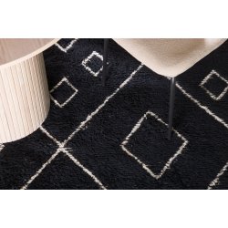 Nighty- Tppe i sort uld, 250 x 350 cm.