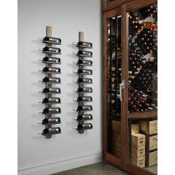 Vino - Vinreol til ti flasker i sort st�l og fem tr�sorter
