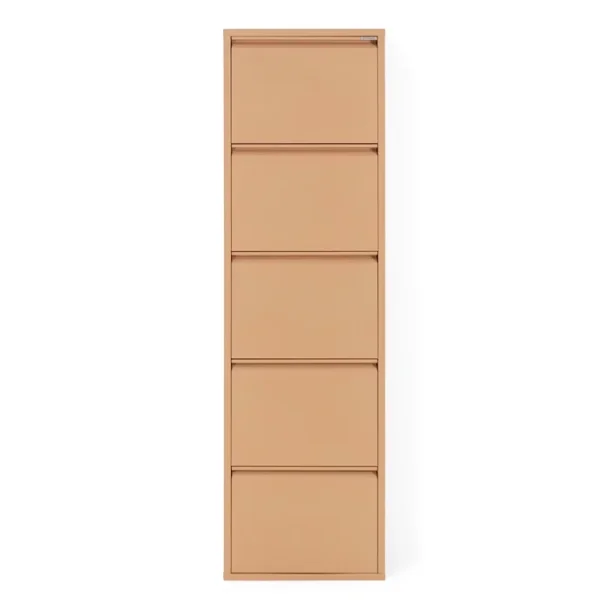 Zapato - Skoskab med 5 rum - terracotta farvet metal