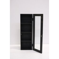 Inca -  Vgskab i sort tr, 30 x 90 cm.