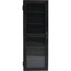 Inca - Skab i sort tr, 40 x 114 cm.