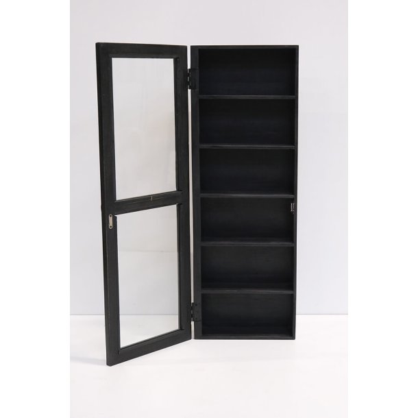 Inca - Skab i sort tr, 40 x 114 cm.