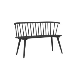 Bristol - Bnk i massivt sortlakeret tr