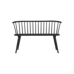 Bristol - Bnk i massivt sortlakeret tr