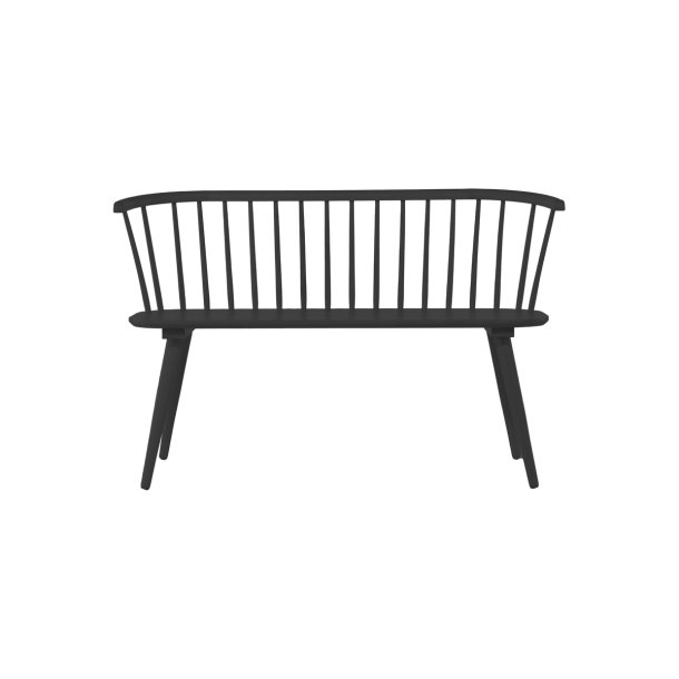 Bristol - Bnk i massivt sortlakeret tr