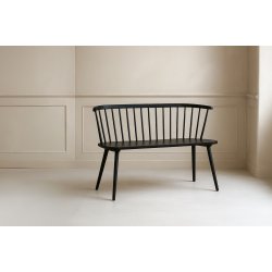 Bristol - Bnk i massivt sortlakeret tr