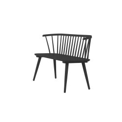 Bristol - Bnk i massivt sortlakeret tr