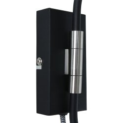 Alda - vglampe i stl og sort metal