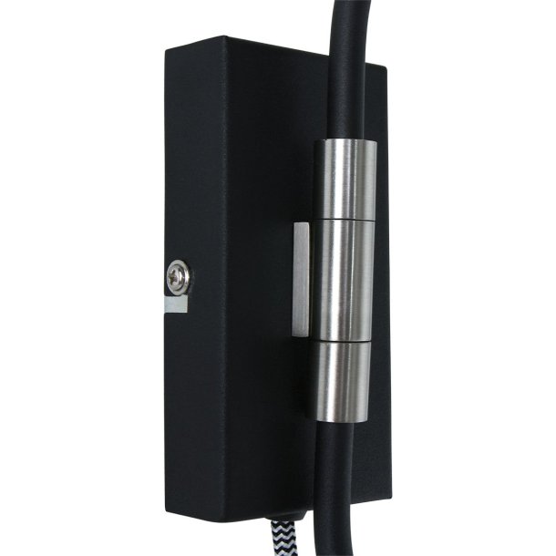 Alda - vglampe i stl og sort metal